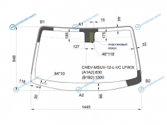 CHEV-MSUV-12-L-VC LFWX Стекло лобовое CHEVROLET TRAILBLAZER 12-16 ISUZU MU-X 13-
