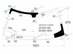 DW01571 LFWX Стекло лобовое CHRYSLER 300C 04-10DODGE MAGNUM 45D 03-08