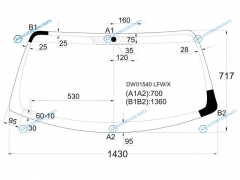 DW01540 LFWX Стекло лобовое CHRYSLER CROSSFIRE 2D CPE 03-08