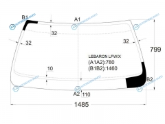 LEBARON LFWX Стекло лобовое CHRYSLER J BODY 2D CPE 90-91