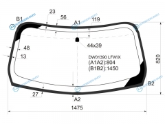 DW01390 LFWX Стекло лобовое CHRYSLER PT CRUISER HBK 00-10