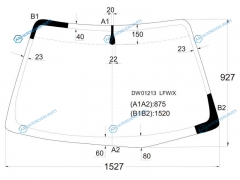 DW01213 LFWX Стекло лобовое CHRYSLER SEBRINGDODGE AVENGER CPE 95-00