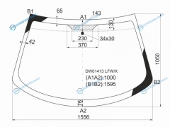 DW01413 LFWX Стекло лобовое CHRYSLER SEBRINGDODGE STRATUS 4D 00-06  VOLGA SIBER 08-10