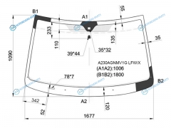 A230AGNMV1G LFWX Стекло лобовое CHRYSLER TOWN&COUNTRY 10-17DODGE CARAVAN 10-17