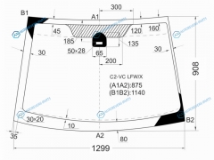 C2-VC LFWX Стекло лобовое CITROEN C2 03-08