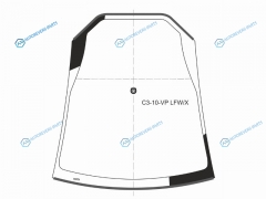 C3-10-VP LFWX Стекло лобовое CITROEN C3 (панорамная крыша) 5D HBK 10-16