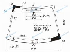 C3-10-VCP LFWX Стекло лобовое CITROEN C3 5D HBK 10-16