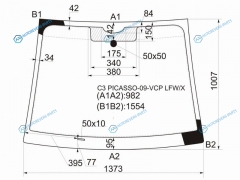 C3 PICASSO-09-VCP LFWX Стекло лобовое CITROEN PICASSO 09-17