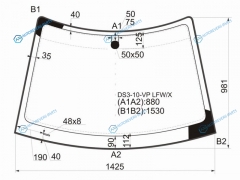 DS3-10-VP LFWX Стекло лобовое CITROEN DS3 3D HBK 10-16