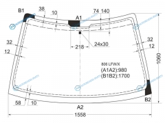 806 LFWX Стекло лобовое CITROEN JUMPY 95-06PEUGEOT EXPERT 94-00