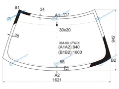 XM-89 LFWX Стекло лобовое CITROEN XM HBKWGN 89-00