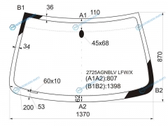 2725AGNBLV LFWX Стекло лобовое CITROEN XSARA 35D HBKWGN 97-04