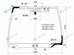 PICASSO LFWX Стекло лобовое CITROEN XSARA 99-10