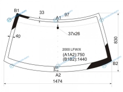2000 LFWX Стекло лобовое DAEWOO ESPERO 95-99