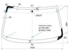 FW02075 LFWX Стекло лобовое DAEWOO LEGANZA 4D 97-02