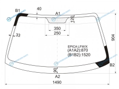 EPICA LFWX Стекло лобовое DAEWOO MAGNUS 00-06CHEVROLET EVANDA 04-06 CHEVROLET 06-12