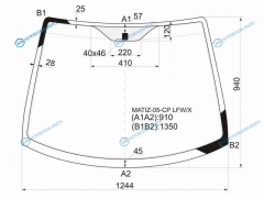 MATIZ-05-CP LFWX Стекло лобовое DAEWOO MATIZ IICHEVROLET SPARK 5D HBK 05-10