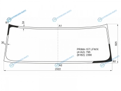 PRIMA-15T LFWX Стекло лобовое DAEWOO PRIMA ULTRA 10-