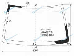 Y4R LFWX Стекло лобовое DAEWOO TICO 91-02