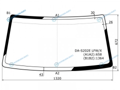 DA-S202E LFWX Стекло лобовое DAIHATSU ATRAIHIJET S22 99-04