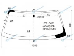 L880 LFWX Стекло лобовое DAIHATSU COPEN CBR 02-12