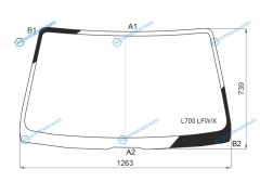 L700 LFWX Стекло лобовое DAIHATSU MIRA(L700) 98-02