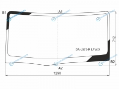 DA-L575-R LFWX Стекло лобовое DAIHATSU MOVE CONTE(L575) 08-17TOYOTA PIXIS SPACE 11-17
