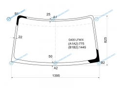 G400 LFWX Стекло лобовое DAIHATSU PYZAR 5D WGN 96-02
