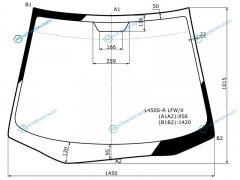 L450S-R LFWX Стекло лобовое DAIHATSU SONIKA 5D HBK 06-09