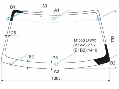 M100G LFWX Стекло лобовое DAIHATSU STORIATOYOTA DUET M10 98-04