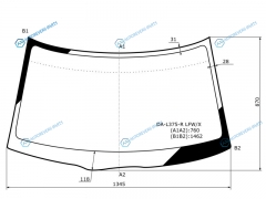 DA-L375-R LFWX Стекло лобовое DAIHATSU TANTO L375D68 5D 08-13