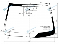 B50-L-VCP LFWX Стекло лобовое FAW BESTURN B50 12-16