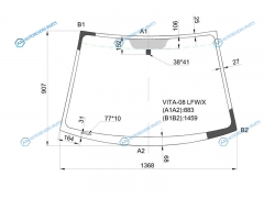 VITA-08 LFWX Стекло лобовое FAW VITA 45D 08-