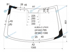ALBEA-C LFWX Стекло лобовое FIAT ALBEA (RUS) 4D 02-12
