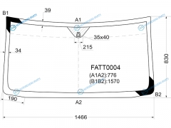 FATT0004 Стекло лобовое FIAT DOBLO 01-