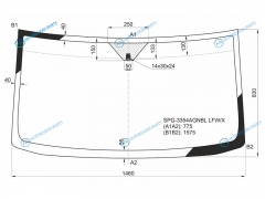 SPG-3354AGNBL LFWX Стекло лобовое FIAT DOBLO 01-