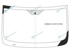 DOBLO II-VCP LFWX Стекло лобовое FIAT IIOPEL COMBO 11-