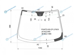 PUNTO-05-CP LFWX Стекло лобовое FIAT GRANDE PUNTO 35D 05-