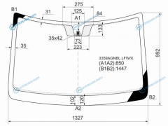 3359AGNBL LFWX Стекло лобовое FIAT PANDA 03-12