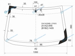 3341AGNBL LFWX Стекло лобовое FIAT PUNTO 35D 93-99