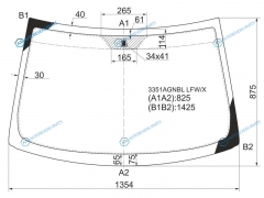 3351AGNBL LFWX Стекло лобовое FIAT PUNTO 35D 99-03