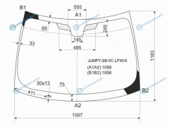 JUMPY-09-VC LFWX Стекло лобовое FIAT SCUDOPEUGEOT EXPERTCITROEN JUMPY 07-16