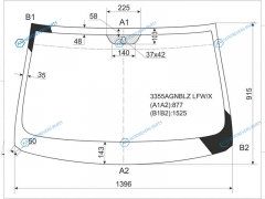 3355AGNBLZ LFWX Стекло лобовое FIAT STILO HBKWGN 01-10