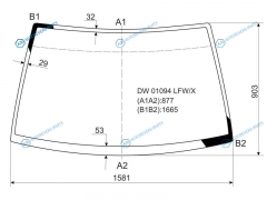 DW01094 LFWX Стекло лобовое FORD AEROSTAR 86-97