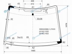 3565AGNBLV LFWX Стекло лобовое FORD C-MAX 03-10