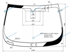 FMC-MSUV-13-VCP LFWX Стекло лобовое FORD ECOSPORT 13-