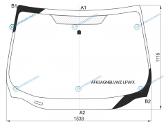 AF63AGNBLVWZ LFWX Стекло лобовое FORD EDGE 15-