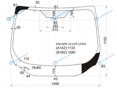 ESCAPE-12-VCP LFWX Стекло лобовое FORD ESCAPEKUGA 12-19