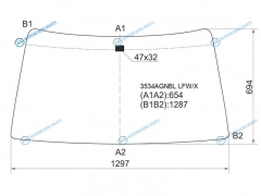 3534AGNBL LFWX Стекло лобовое FORD ESCORT 35D 80-90