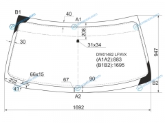 DW01482 LFWX Стекло лобовое FORD EXPEDITIONLINCOLN NAVIGATOR 02-06
